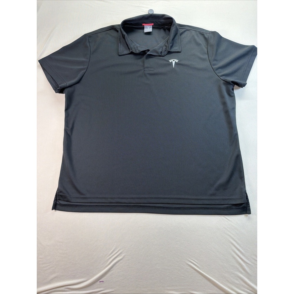 Tesla Mens  Polo Shirt 2X Black EUC